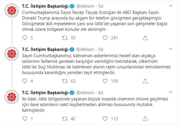 Son dakika: Başkan Erdoğan, Trump ile görüştü