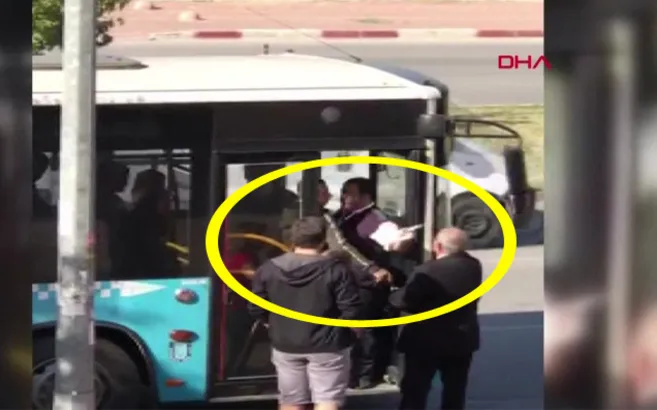 Antalya'da özel halk otobüsü şoföründen gaziye büyük ayıp