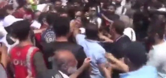 İstanbul’da sağlıkçıların eyleminde polise tokat atan astsubay gözaltına alındı!