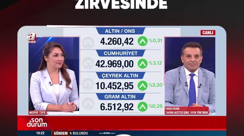 ALTIN 7 HAFTANIN ZİRVESİNDE