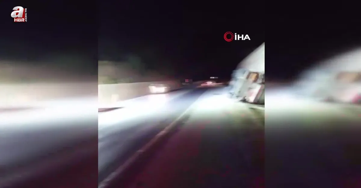 Asit yüklü tanker devrildi: 1 yaralı