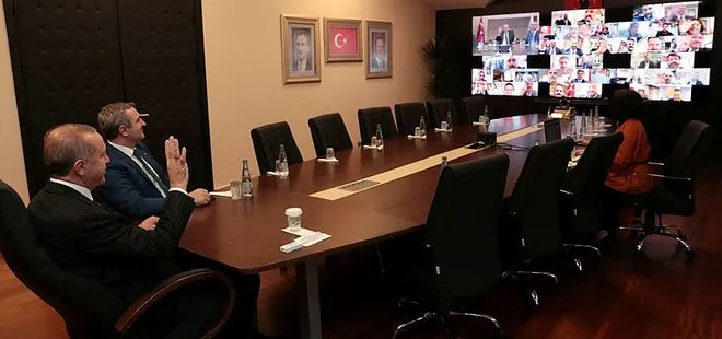 Başkan Erdoğan, İstanbul AK Parti ilçe başkanları ile telekonferansla görüştü
