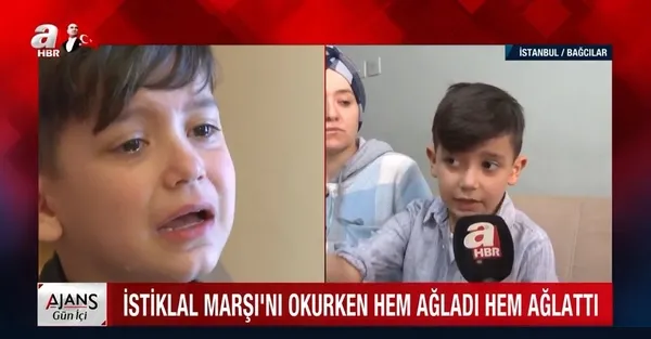 Küçük Eymen İstiklal Marşı okurken neden ağladı? Büyüyünce ne olmak istiyor? Duygularını A Haber'de anlattı - 2