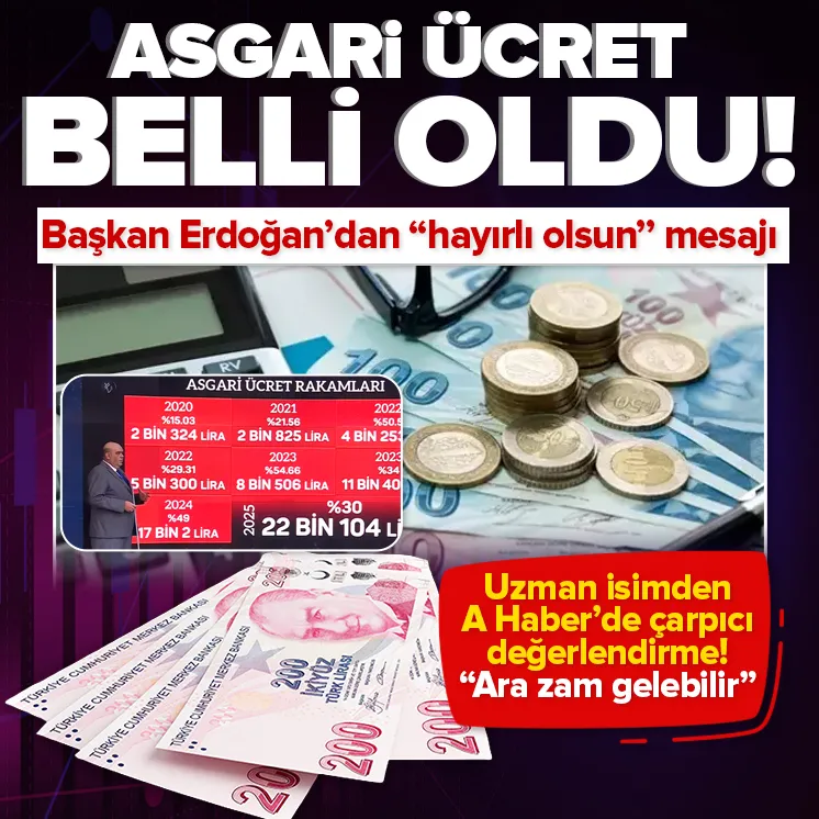 Asgari ücret zammı belli oldu