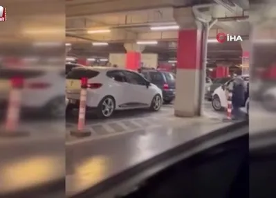 AVM otoparkında iki aile arasında kavga