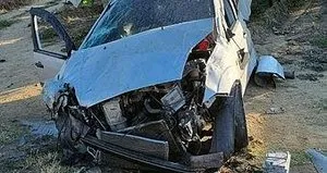 Manisa’da kontrolden çıkan araç araziye uçtu