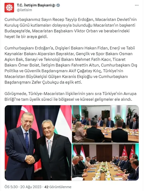 baskan-erdogandan-bas-donduren-diplomasi-trafigi-once-macaristan-ardindan-hindistan-ve-abd-putin-de-sirada-1692542023525.jpg Başkan Erdoğan Macaristan Başbakanı Viktor Orban ile görüştü! İşte ele alınan konular... - 3