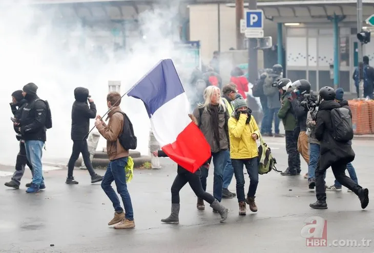 Sarı yelekliler yine sahnede! Paris meydan savaşı