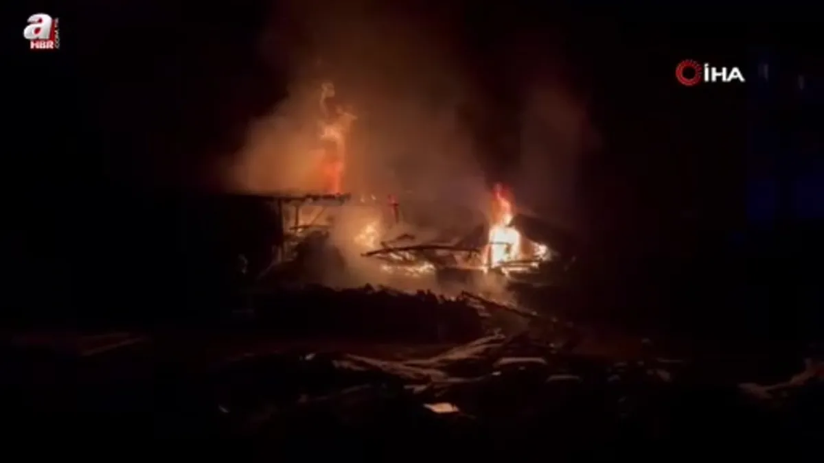 Tokat’ta geceyi aydınlatan yangın korkuttu