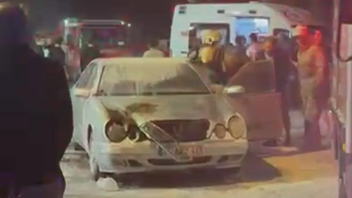 Eşiyle tartışan sürücü aracını ateşe verdi! 1 ağır yaralı