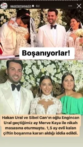 Sibel Can'ın eski eşi Hakan Ural'dan oğlu Engincan Ural ve Merve Kaya’nın ayrılık haberlerine yanıt! Gelinine laf ettirmedi! 13