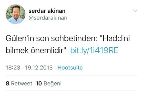 Elazığ depremi ile ilgili iftira atan provokatör Serdar Akınan’ın FETÖ ile ilişkisi