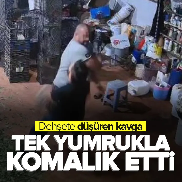 Tek yumrukla komalık etti! İşte dehşete düşüren anlar