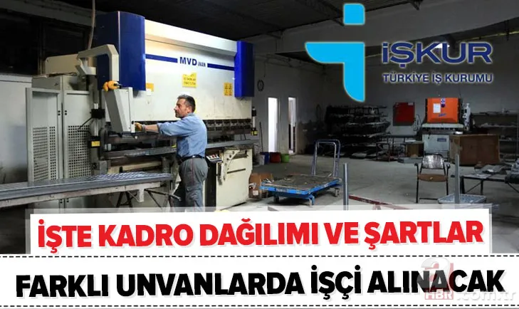 İŞKUR farklı unvanlarda işçi alımı yapıyor! 2020 TCDD personel alımı kadro dağılımı ve şartlar nelerdir? 1