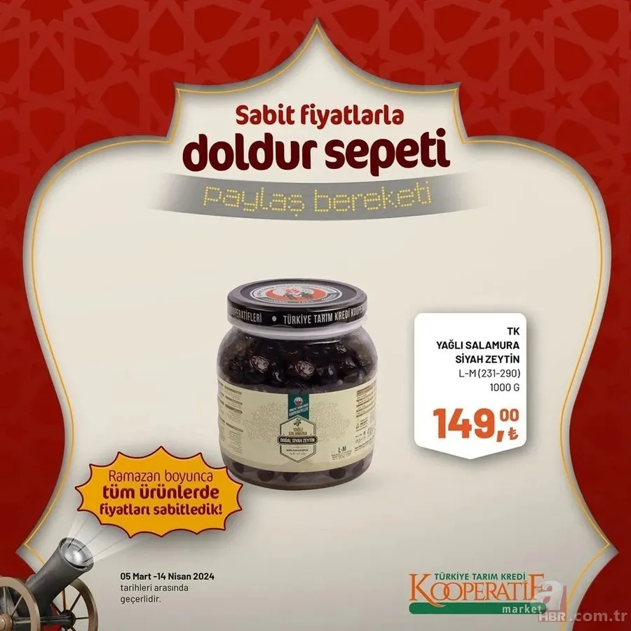 Tarım Kredi Market 30 Mart indirim kataloğu yayınladı! Kaşar peynir 205,00 TL’ye, tost peyniri 185,00 TL’ye, tereyağı 259,00 TL’ye, süt 22,50 TL’ye satışta 25