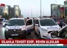 Bakırköy’de hareketli anlar! Taksiciyi rehin alıp...