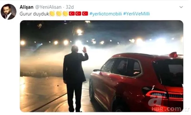 Türkiye’nin otomobiline ünlü isimlerden destek paylaşımı: Gururlanmamak elde değil! 2