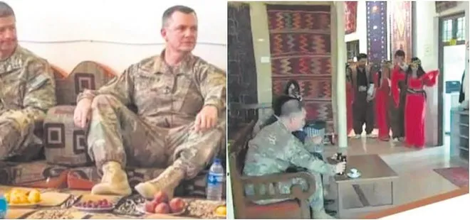 PKK/YPG’li teröristler ABD’li Generali eğlendirmek için dansöz oldular