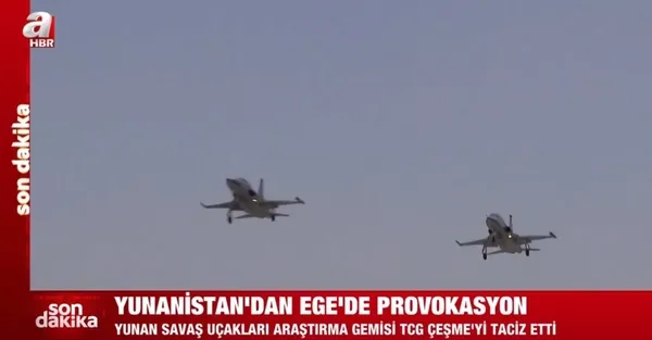 Son dakika: Yunanistan yine haddini aştı! Yunan F-16’larından Türk gemisine taciz