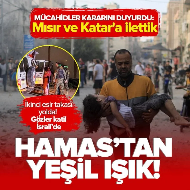 Hamastan ateşkese olumlu yanıt!