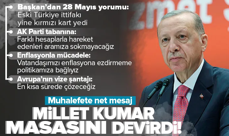Başkan Erdoğan’dan muhalefete net mesaj