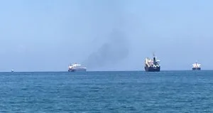 Yük gemisinde yangın