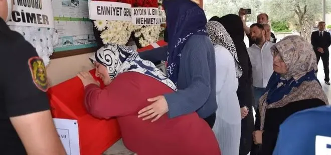 Görev başında kalp krizinden şehit olan polis memuru, Nazilli'de toprağa verildi