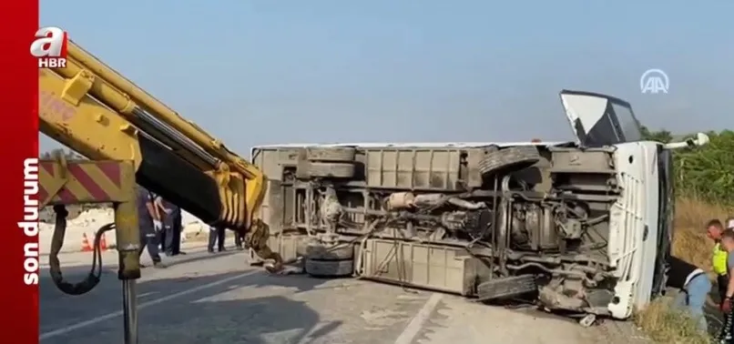 Balıkesir'de midibüs devrildi! Çok sayıda yaralı var