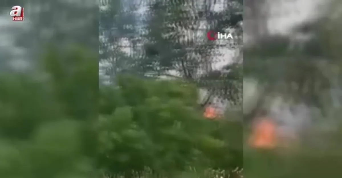 Anız yangını büyümeden söndürüldü