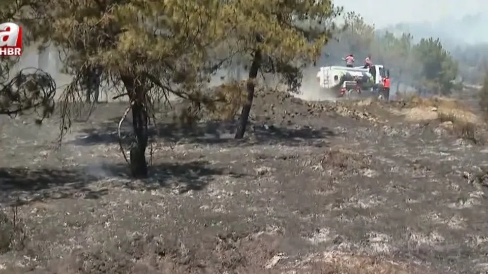 Eymir gölü yakınında orman yangını!