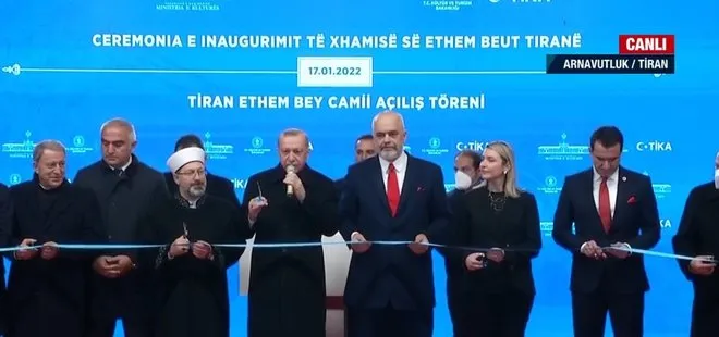 Son dakika: Başkan Erdoğan, Arnavutluk’ta Ethem Bey Camii açılışına katıldı