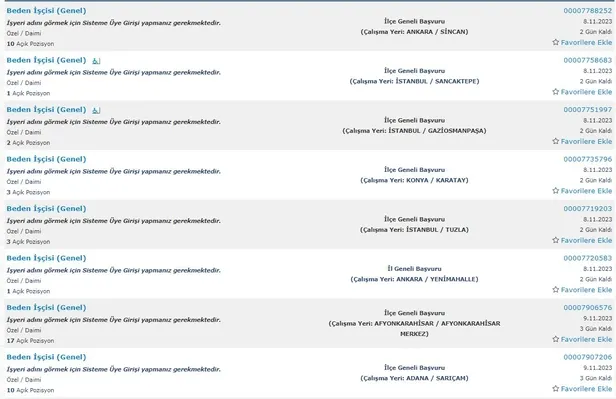 KPSS puan şartı aranmıyor! Türkiye geneli ilkokul mezunu 31 bin personel alımı başları! Başvuru şartları ve ekranı…