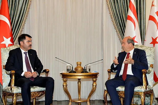 KKTC Cumhurbaşkanı Tatar Türkiye Çevre ve Şehircilik Bakanı Kurum’u kabul etti
