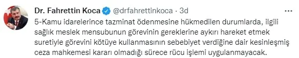 Son dakika: Sağlık Bakanı Koca, "MALPRAKTİS" davası açıklaması! "Resmi Gazete’de yayımlandı..." - 5