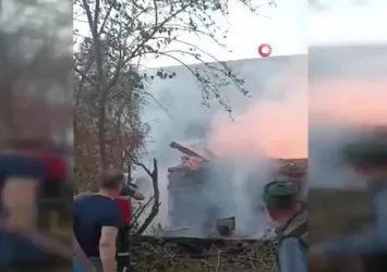 Sinop'ta çıkan yangında 5 ev küle döndü