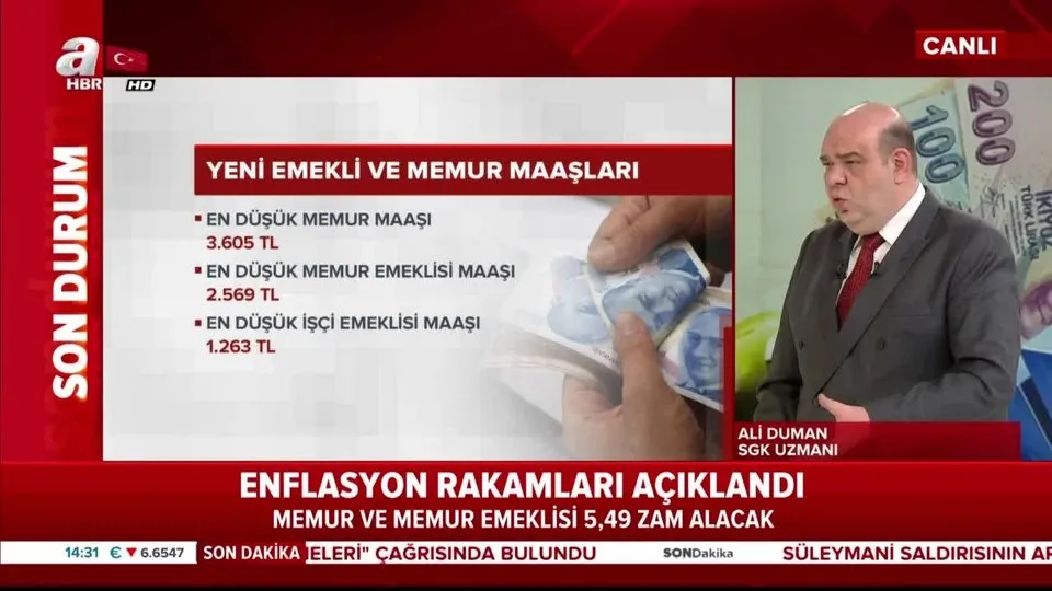 SSK ve Bağ Kur emeklileri ne kadar zam alacak? Canlı yayında anlattı