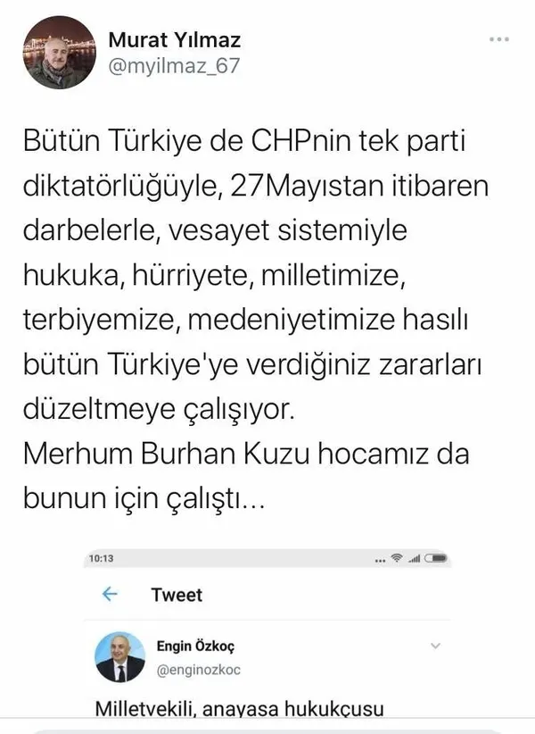 Burhan Kuzu'nun vefatı hakkında iğrenç paylaşımda bulunan CHP'li Özkoç'a sert tepki - 2