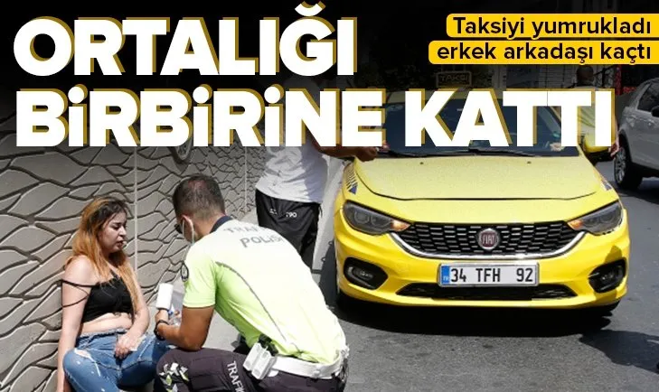 Sinir krizi geçiren kadın ortalığı birbirine kattı