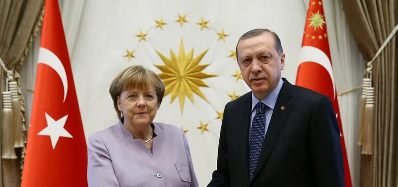 Cumhurbaşkanı Erdoğan, Merkel'i kabul etti