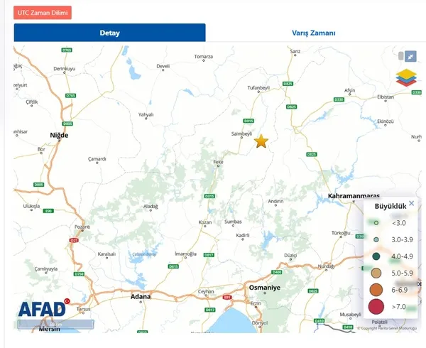 Adana Saimbeyli’de deprem | 2023 AFAD son depremler - 2