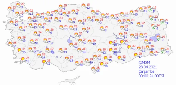 1619461937483.png 3 haftalık tam kapanma öncesi hava durumu bu hafta nasıl olacak? Meteoroloji açıkladı! İstanbul Ankara İzmir'de hava nasıl olacak? - 4
