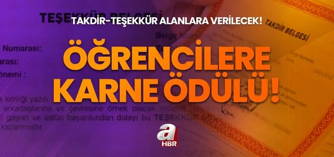 Başarılı öğrencilere verilecek! Takdir- teşekkür alana 6.841 TL karne ödülü! Başarı Teşvik Programı: İlkokul, ortaokul, lise öğrencileri...