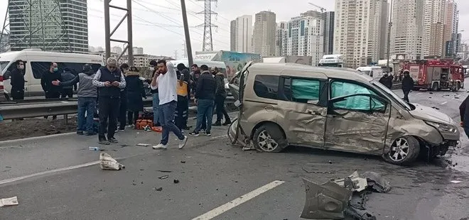 Son dakika... İstanbul’da zincirleme kaza: Trafik durma noktasına geldi