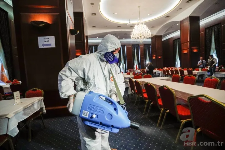 AK Parti Genel Merkezi koronavirüs (corona virüs) için dezenfekte edildi 5