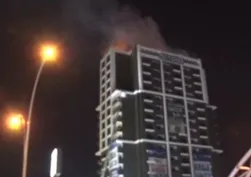 Ankara'da bina çatısında yangın!