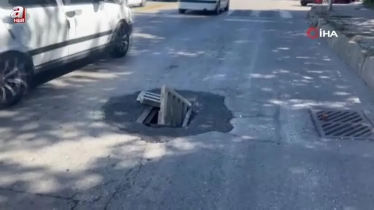 Kırılan mazgal tehlike oluşturdu