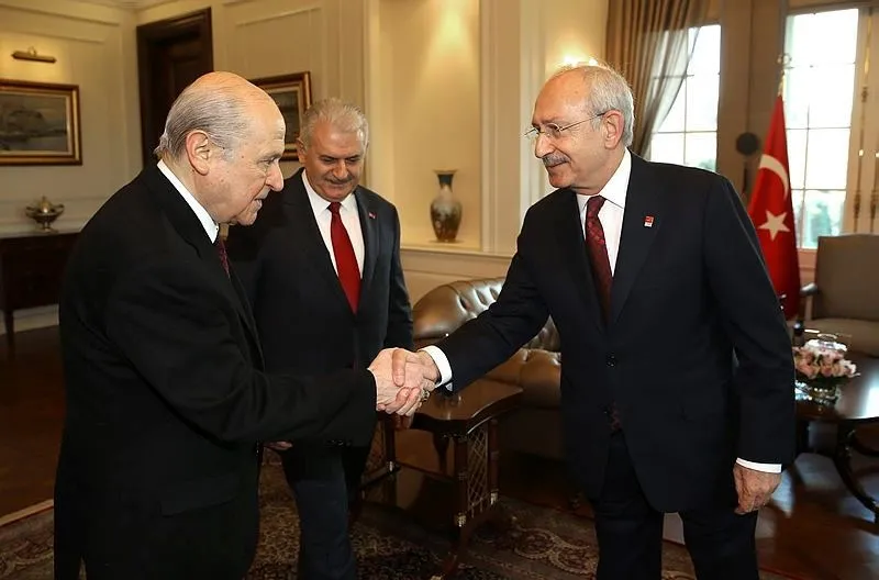 Yıldırım, Kılıçdaroğlu ve Bahçeli'den Çankaya'da terör zirvesi - 1