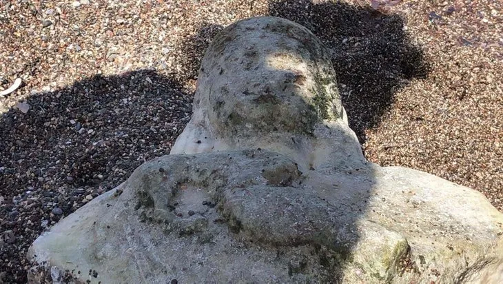 Muğla’da denizde kadın heykeli bulundu