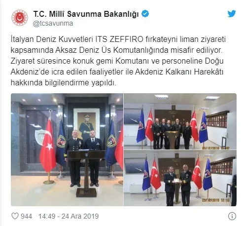 Yunan tarafını rahatsız eden "Türkiye-İtalya fotoğrafı" - 1
