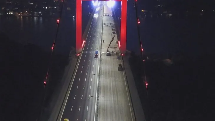 Fatih Sultan Mehmet Köprüsü’nde çalışmalar sona erdi